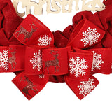 Maxbell Christmas Wreath Door Wreaths Garland for Xmas Front Yard Thanksgiving Red 37cm