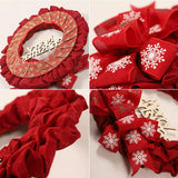 Maxbell Christmas Wreath Door Wreaths Garland for Xmas Front Yard Thanksgiving Red 37cm