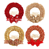 Maxbell Christmas Wreath Door Wreaths Garland for Xmas Front Yard Thanksgiving Red 37cm