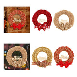 Maxbell Christmas Wreath Door Wreaths Garland for Xmas Front Yard Thanksgiving Red 37cm