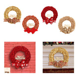 Maxbell Christmas Wreath Door Wreaths Garland for Xmas Front Yard Thanksgiving Red 37cm