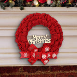 Maxbell Christmas Wreath Door Wreaths Garland for Xmas Front Yard Thanksgiving Red 37cm