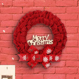 Maxbell Christmas Wreath Door Wreaths Garland for Xmas Front Yard Thanksgiving Red 37cm