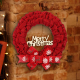 Maxbell Christmas Wreath Door Wreaths Garland for Xmas Front Yard Thanksgiving Red 37cm