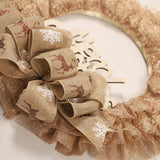 Maxbell Christmas Wreath Door Wreaths Garland for Xmas Front Yard Thanksgiving Light Brown 37cm