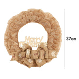 Maxbell Christmas Wreath Door Wreaths Garland for Xmas Front Yard Thanksgiving Light Brown 37cm
