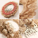 Maxbell Christmas Wreath Door Wreaths Garland for Xmas Front Yard Thanksgiving Light Brown 37cm