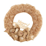 Maxbell Christmas Wreath Door Wreaths Garland for Xmas Front Yard Thanksgiving Light Brown 37cm