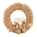Maxbell Christmas Wreath Door Wreaths Garland for Xmas Front Yard Thanksgiving Light Brown 37cm