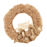 Maxbell Christmas Wreath Door Wreaths Garland for Xmas Front Yard Thanksgiving Light Brown 37cm