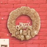 Maxbell Christmas Wreath Door Wreaths Garland for Xmas Front Yard Thanksgiving Light Brown 37cm