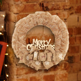 Maxbell Christmas Wreath Door Wreaths Garland for Xmas Front Yard Thanksgiving Light Brown 37cm