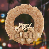 Maxbell Christmas Wreath Door Wreaths Garland for Xmas Front Yard Thanksgiving Light Brown 37cm