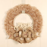 Maxbell Christmas Wreath Door Wreaths Garland for Xmas Front Yard Thanksgiving Light Brown 37cm