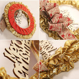 Maxbell Christmas Wreath Door Wreaths Garland for Xmas Front Yard Thanksgiving Aureate 38cm