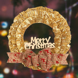 Maxbell Christmas Wreath Door Wreaths Garland for Xmas Front Yard Thanksgiving Aureate 38cm