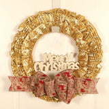 Maxbell Christmas Wreath Door Wreaths Garland for Xmas Front Yard Thanksgiving Aureate 38cm