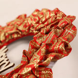 Maxbell Christmas Wreath Door Wreaths Garland for Xmas Front Yard Thanksgiving Aureate Red 36cm