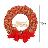 Maxbell Christmas Wreath Door Wreaths Garland for Xmas Front Yard Thanksgiving Aureate Red 36cm