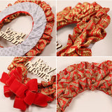 Maxbell Christmas Wreath Door Wreaths Garland for Xmas Front Yard Thanksgiving Aureate Red 36cm