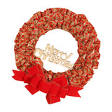 Maxbell Christmas Wreath Door Wreaths Garland for Xmas Front Yard Thanksgiving Aureate Red 36cm