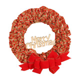 Maxbell Christmas Wreath Door Wreaths Garland for Xmas Front Yard Thanksgiving Aureate Red 36cm