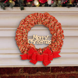 Maxbell Christmas Wreath Door Wreaths Garland for Xmas Front Yard Thanksgiving Aureate Red 36cm