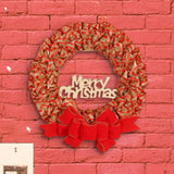 Maxbell Christmas Wreath Door Wreaths Garland for Xmas Front Yard Thanksgiving Aureate Red 36cm