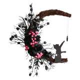 Maxbell Funny Cat Wreath Outside for Door Hanging Garland Fall Decorations Halloween