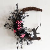 Maxbell Funny Cat Wreath Outside for Door Hanging Garland Fall Decorations Halloween