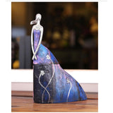 Maxbell Abstract Women Statue Figurine Sculpture Desk Wedding Bedroom Bookshelf StyleA