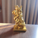 Maxbell Lion Statue Animal Figurine Collectible Bookshelf Office Gold