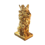 Maxbell Lion Statue Animal Figurine Collectible Bookshelf Office Gold