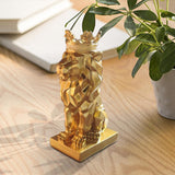 Maxbell Lion Statue Animal Figurine Collectible Bookshelf Office Gold