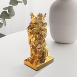 Maxbell Lion Statue Animal Figurine Collectible Bookshelf Office Gold
