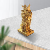 Maxbell Lion Statue Animal Figurine Collectible Bookshelf Office Gold