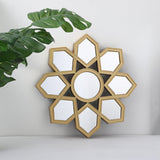 Maxbell Modern Wall Mirror Round Makeup Mirror for Washroom Entrance Art Decoration