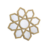 Maxbell Modern Wall Mirror Round Makeup Mirror for Washroom Entrance Art Decoration