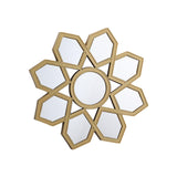 Maxbell Modern Wall Mirror Round Makeup Mirror for Washroom Entrance Art Decoration