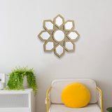 Maxbell Modern Wall Mirror Round Makeup Mirror for Washroom Entrance Art Decoration