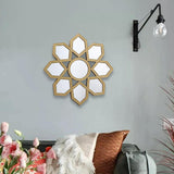 Maxbell Modern Wall Mirror Round Makeup Mirror for Washroom Entrance Art Decoration