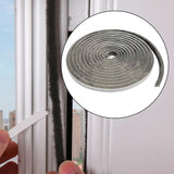 Maxbell 32.8ft Brush Seal Self Adhesive for Door Window Weatherstrip Sealing Strip Gray