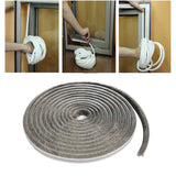 Maxbell 32.8ft Brush Seal Self Adhesive for Door Window Weatherstrip Sealing Strip Gray