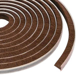 Maxbell 32.8ft Brush Seal Self Adhesive for Door Window Weatherstrip Sealing Strip Brown