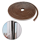 Maxbell 32.8ft Brush Seal Self Adhesive for Door Window Weatherstrip Sealing Strip Brown