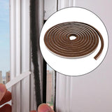 Maxbell 32.8ft Brush Seal Self Adhesive for Door Window Weatherstrip Sealing Strip Brown