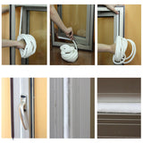 Maxbell 32.8ft Brush Seal Self Adhesive for Door Window Weatherstrip Sealing Strip White