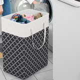 Maxbell 75L Clothes Hamper Foldable Laundry Storage Basket Durable for Bedroom Grey