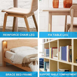 Maxbell 40 Pieces L Bracket Joint Right Angle Bracket for Wooden Dressers Chairs 20mmx20mmx16mm