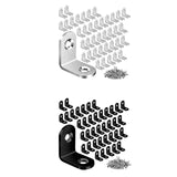 Maxbell 40 Pieces L Bracket Joint Right Angle Bracket for Wooden Dressers Chairs 20mmx20mmx16mm